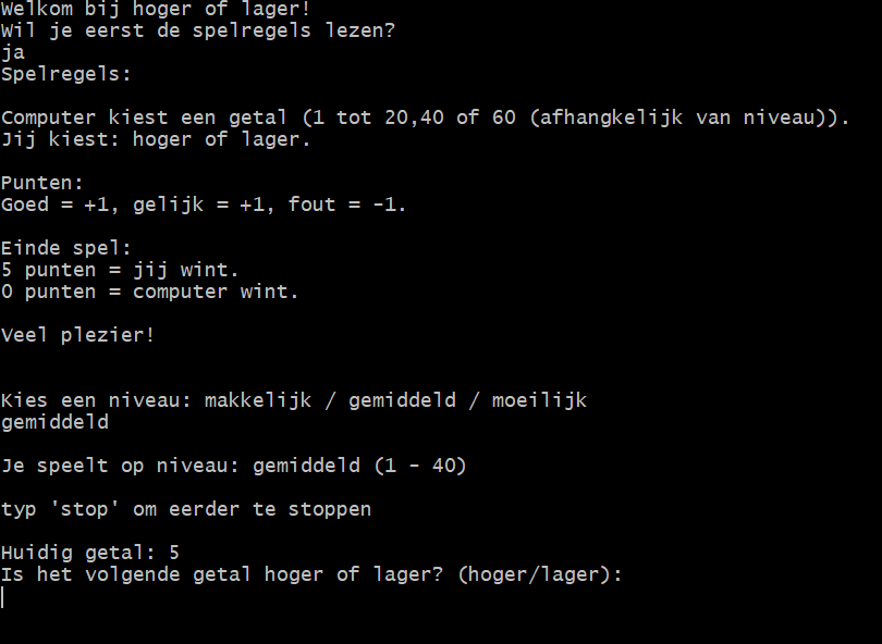 plaatje code hoger of lager